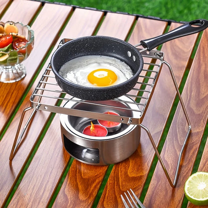 Portable Camping Stove Holder Stainless Steel Folding BBQ Rack Pot Stand