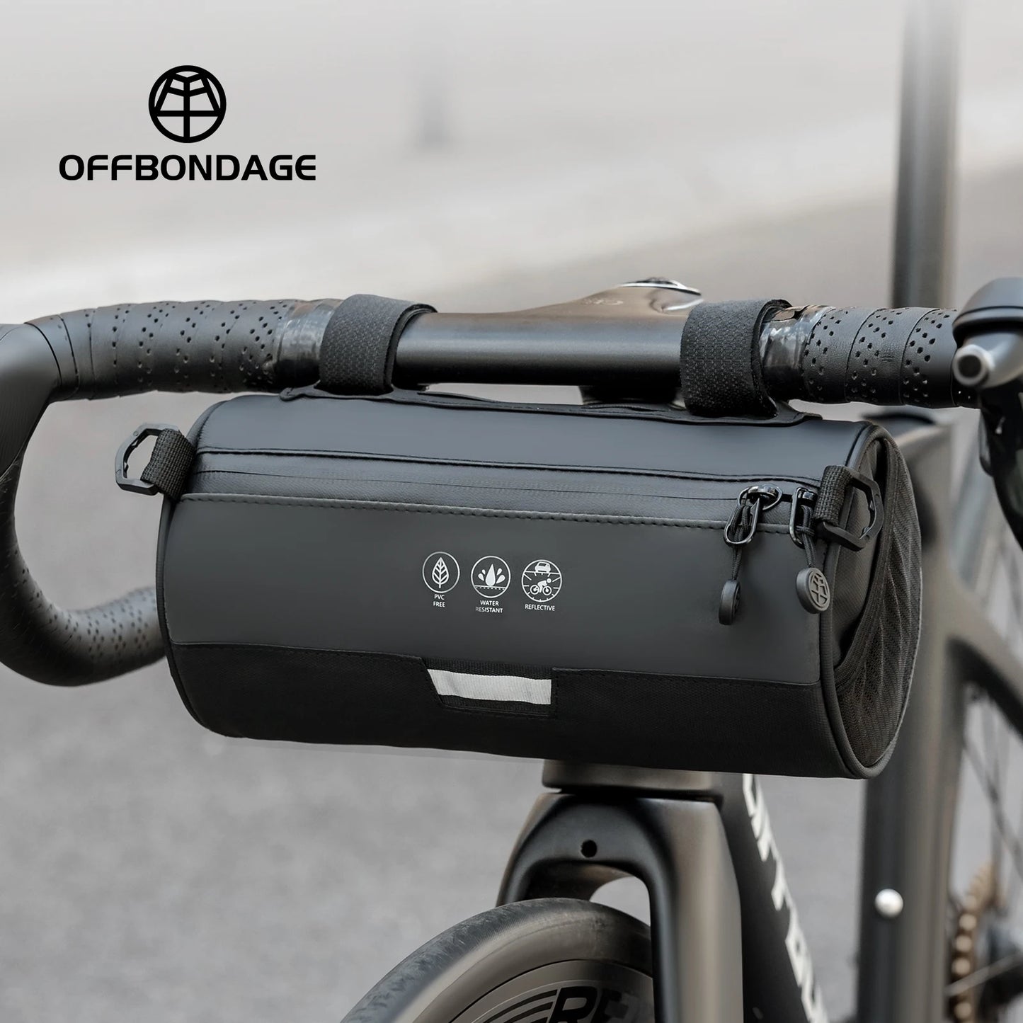 Offbondage Front Bag Reflective Bike Frame Cycling Pannier Waterproof 2.7L