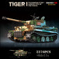 WW2 Heavy Tank Collection Tiger Leopard KV-1 KV-2 IS-2 Building Blocks Brick Model Gift