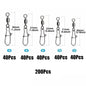 Stainless Steel Bearing Duo-lock Connector Fishing Snaps 200Pcs