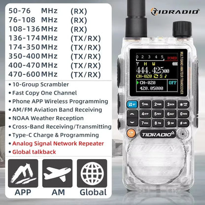 H3 Plus Walkie Talkie Bluetooth Intercom 2500mAh 3-5km Range Mobile App