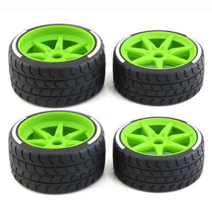 4Pcs Tire Tyre 17mm Wheel Hex For ARRMA1/7 Firebird FELONY FSR Flying God Mustang GT Flat Running Da DA GT Tire Racing Highway