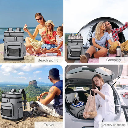 30L Insulated Backpack Cooler Bag Waterproof Rucksack for Camping Picnic