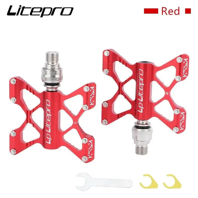 Litepro K5 Quick Release Folding Pedals Aluminum Ultralight Sealed Bearings - EXPROTAS