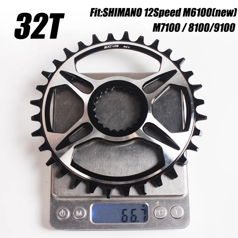 BUCKLOS 12s MTB Chainring 32T–38T for Shimano M6100 M7100 M8100 M9100
