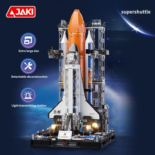 JAKI-8513 Space rocket Space shuttle to explore the moon Space rocket build model adult children's building blocks toy-EXPROTAS