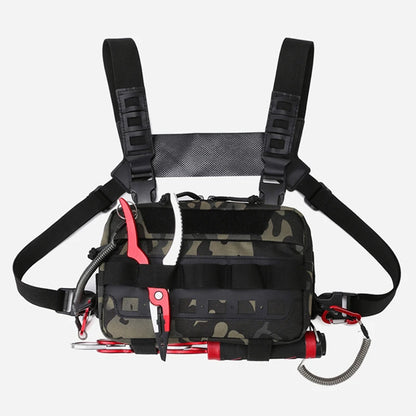 Fishing Vest Bag Men's Camo Fishing Lures Utility Tackle Chest Bags Waist Pack Outdoor Mountaineering Camping Hiking EDC Hunting-EXPROTAS