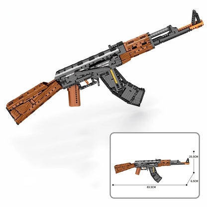 AK47 Assault Rifle Model Building Blocks Military Army Weapon Shootable Imitation Gun Bricks Children’s Holiday Gifts DIY Toys-EXPROTAS