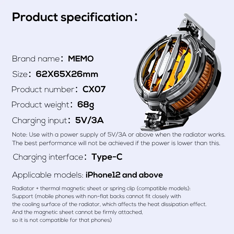 Fast Cooling Magnetic Clip Mobile Phone Refrigerator Cooler EXPROTAS