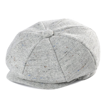 Baker Boy Cap Wool Blend Herringbone Newsboy Hat for Men Women