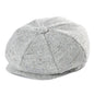 Baker Boy Cap Wool Blend Herringbone Newsboy Hat for Men Women