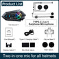 Y12 Motorcycle Helmet Bluetooth Headset Dual Mic FM Radio Waterproof Speaker