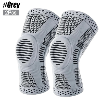2Pcs Silicone Pad Knee Support Compression Brace Sports Sleeve for Arthritis