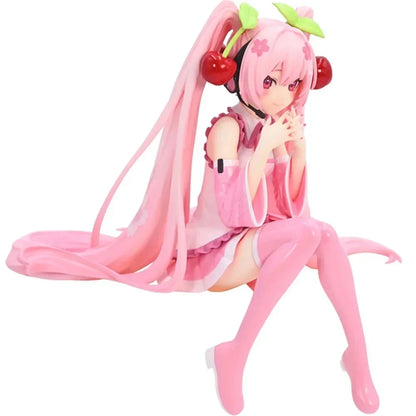 Hatsune Miku Pink Dress Figure Cherry Blossom PVC Anime Statue Collectible Gift