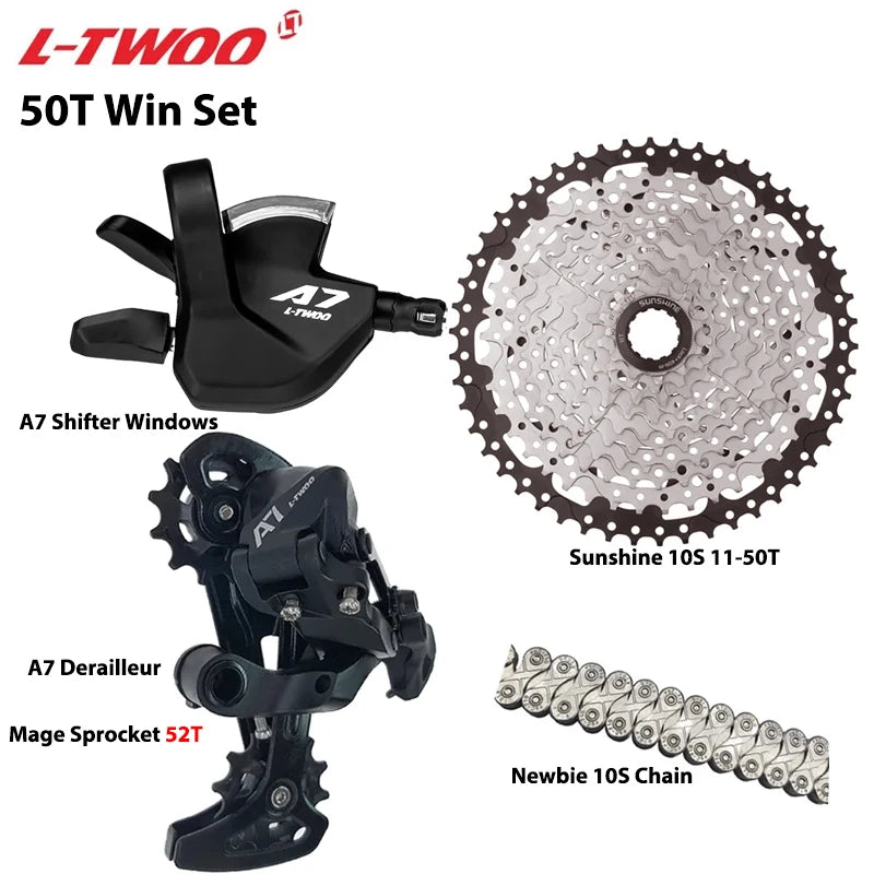 LTWOO A7 1x10 MTB Drivetrain Kit Shifter Rear Derailleur Cassette Chain - EXPROTAS