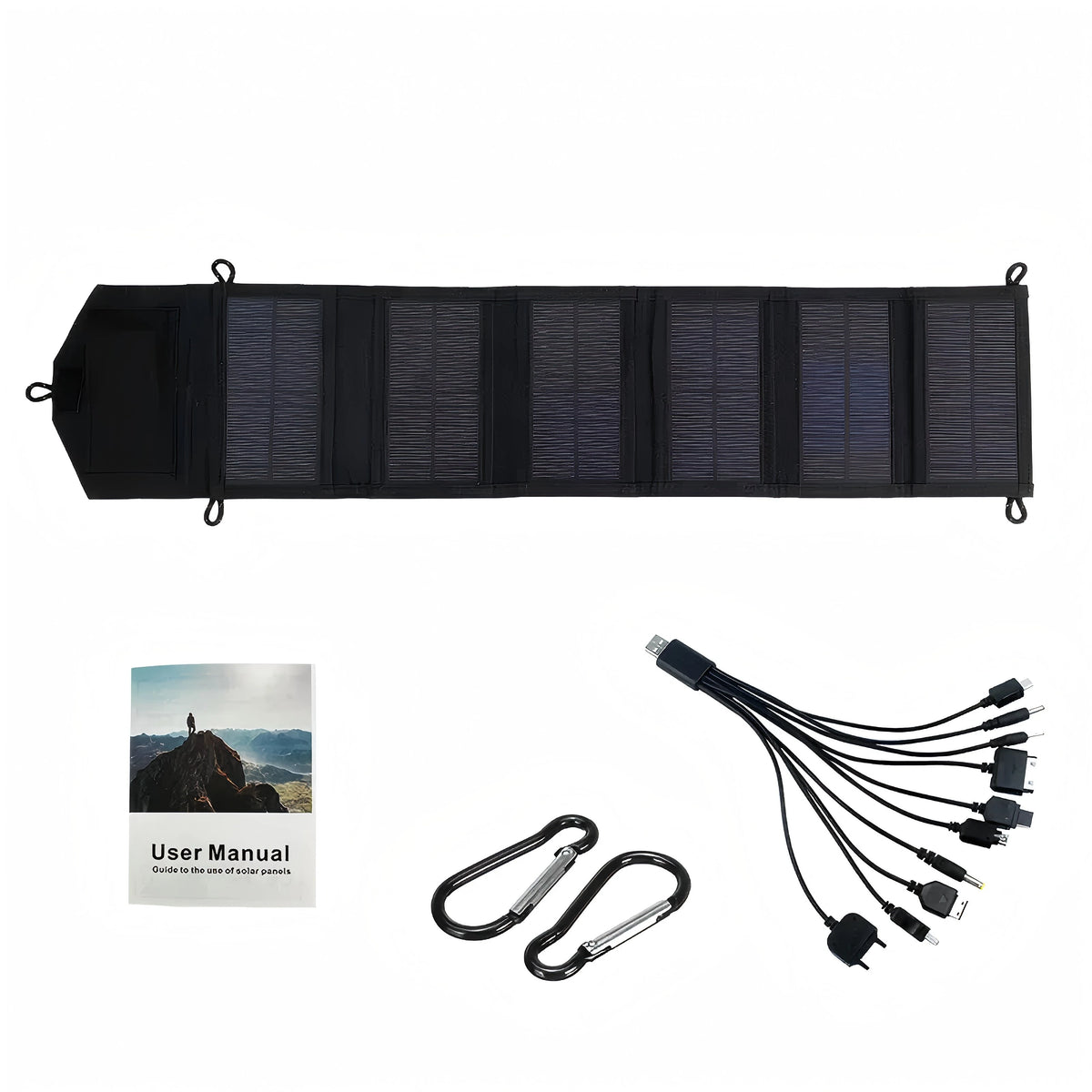 Portable Solar Panel 5V USB Charger Foldable for Camping Hiking Phone Power Bank