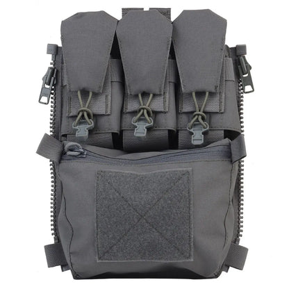V5 FCPC Tactical Vest Back Panel Zipper Pouch Airsoft Expansion Bag Accessory