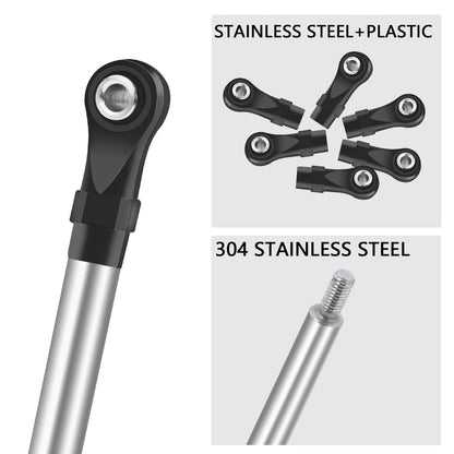 1/10 RC Crawler Steering Linkage Rod 313mm Metal for SCX10 II 90046 Car