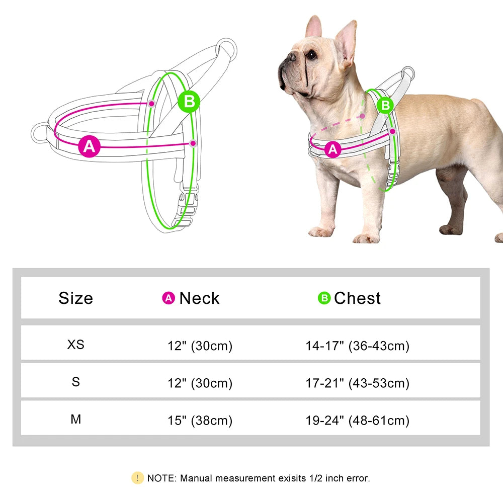 Padded Dog Harness Vest Adjustable Reflective No Pull Soft Puppy Pet
