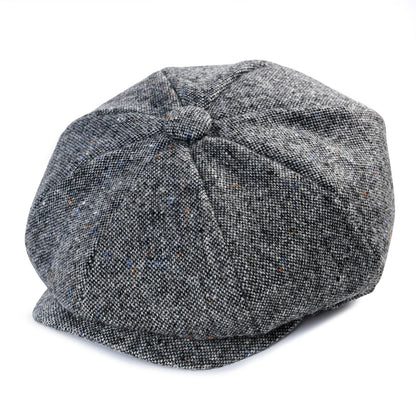 Baker Boy Cap Wool Blend Herringbone Newsboy Hat for Men Women