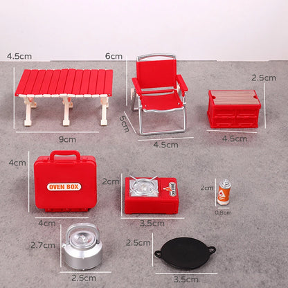 Outdoor Picnic Model Table & Chair Set for Children - Mini Folding Decor