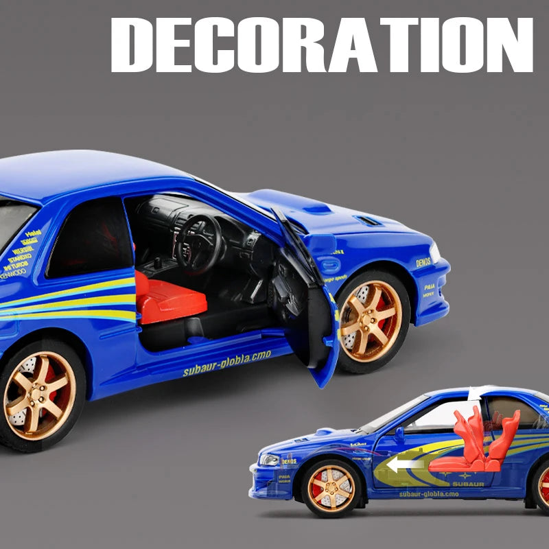 JDM 1/32 Impreza WRX STI Supercar Diecast Model Alloy Metal Car Classic Love Collection Hobby Birthday Gifts With Friend Trendy