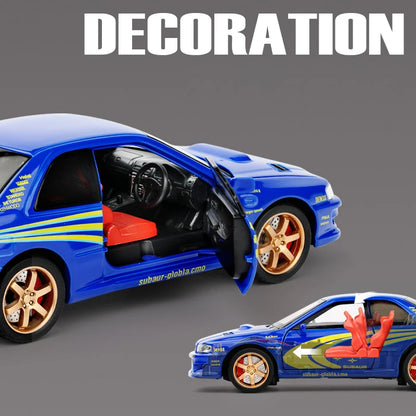 JDM 1/32 Impreza WRX STI Supercar Diecast Model Alloy Metal Car Classic Love Collection Hobby Birthday Gifts With Friend Trendy