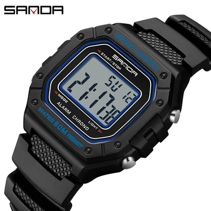 SANDA 2156 Fashion Mens Watch Military Water Resistant Sport Watches Army Big Dial Led Digital Wristwatches Stopwatches For Male-EXPROTAS
