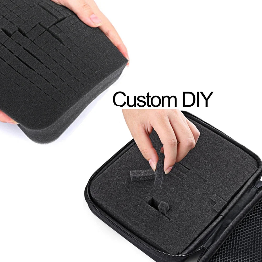 DIY Foam Hard Carry Case Storage Box Travel Zipper Bag Tool Accessories Camera