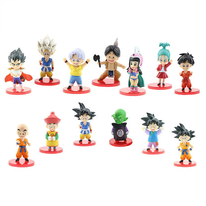 13pcs Mini Anime Figures Set Saiyan Collection Model Toy Gift