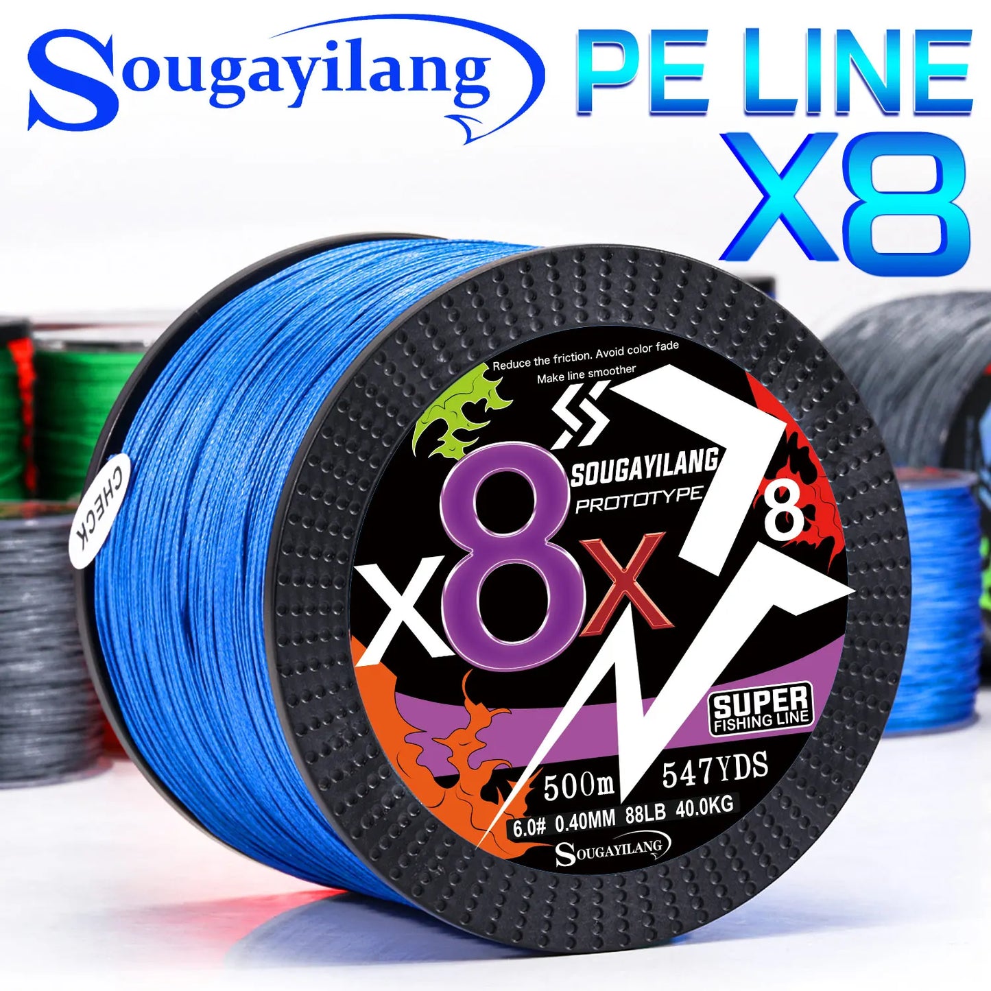 PE Braided Fishing Line Sougayilang 8-Strand 100m 300m Carp Multifilament