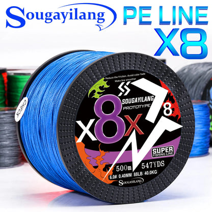 PE Braided Fishing Line Sougayilang 8-Strand 100m 300m Carp Multifilament