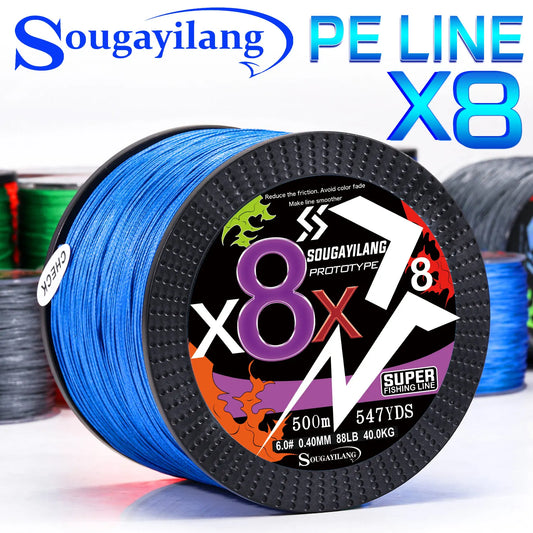 PE Braided Fishing Line Sougayilang 8-Strand 100m 300m Carp Multifilament
