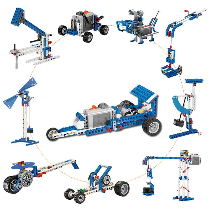 Educational and Dacta Building Blocks Kit 9686 Simple and Motorized Mechanisms Base Set MOC Bricks Robot DIY STEAM Kit Toys-EXPROTAS