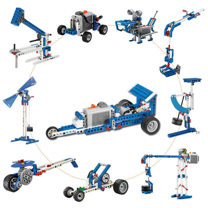 Educational and Dacta Building Blocks Kit 9686 Simple and Motorized Mechanisms Base Set MOC Bricks Robot DIY STEAM Kit Toys-EXPROTAS