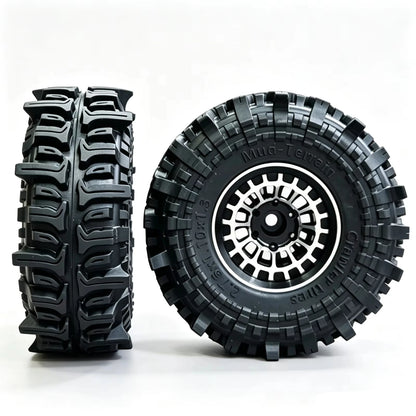4PCS Beadlock Wheel Tyres for RC Crawler 1/18 TRX4M SCX24 FCX24