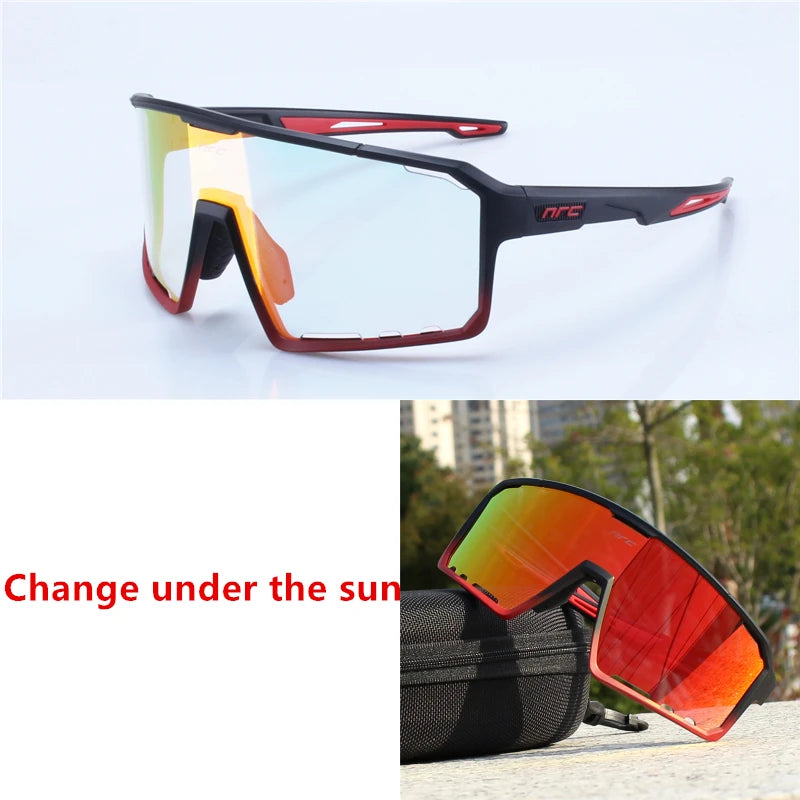 NRC Cycling Sunglasses TR90 Sports Bicycle Glasses MTB Fishing Riding Eyewear