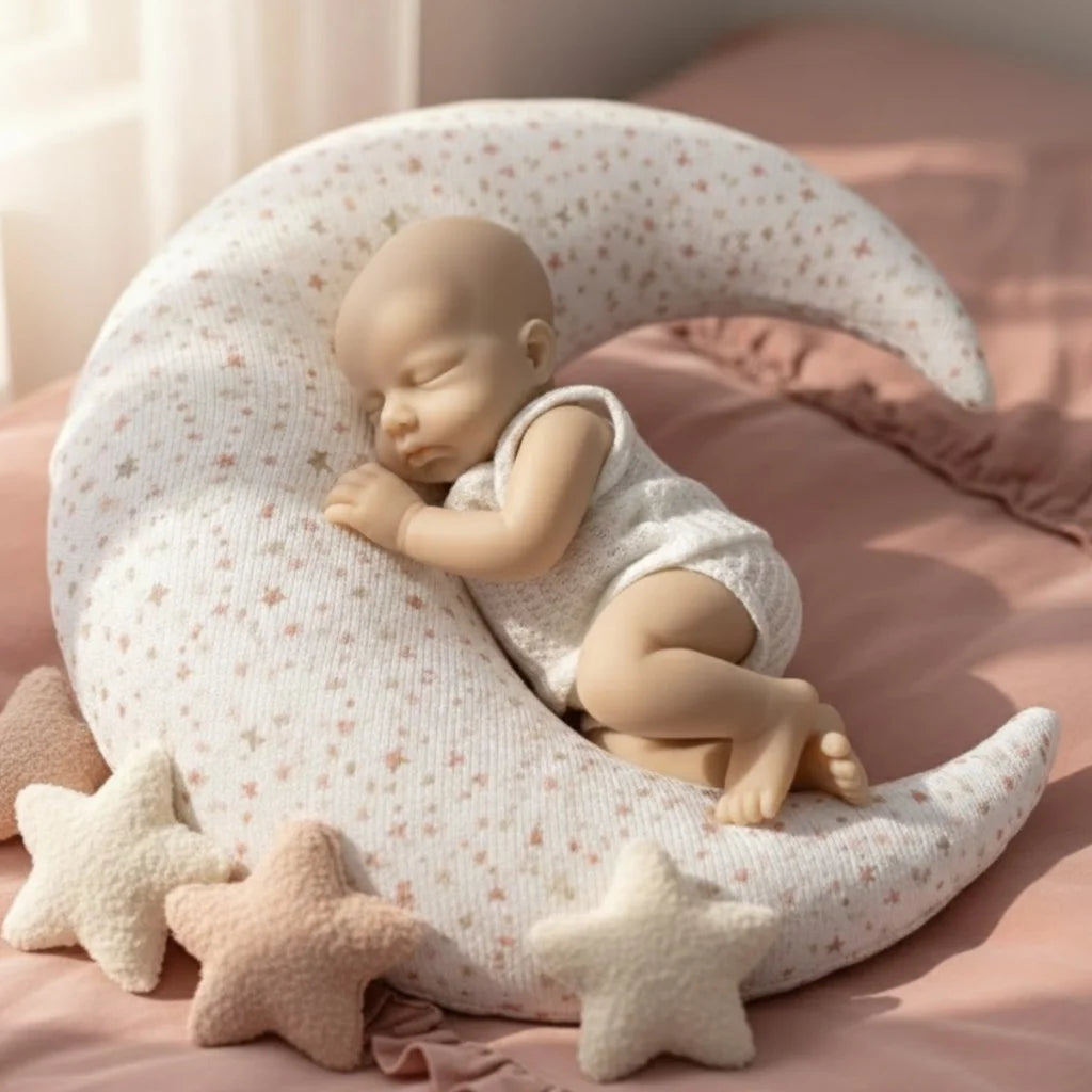 33cm Loulou Full Body Silicone Reborn Doll Open Mouth Unpainted Baby Girl