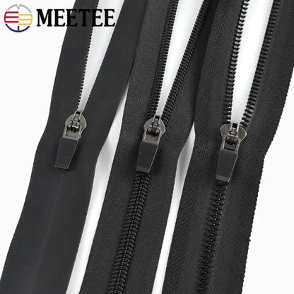 10/20/50Pcs 3# 5# Nylon Zipper Slider Formal/Reverse Zippers Head Resin Zip Tent Invisible Zips Pull Repair Kit Sewing Accessory