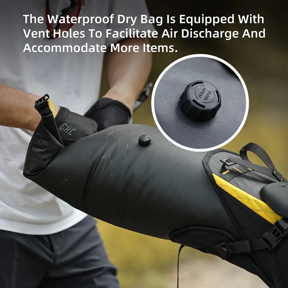 Waterproof Rhinowalk 14L Bike Saddle Bag Stable Not Shaking Removable Dry Bag for Mtb Road Gravel Bike Bikepacking