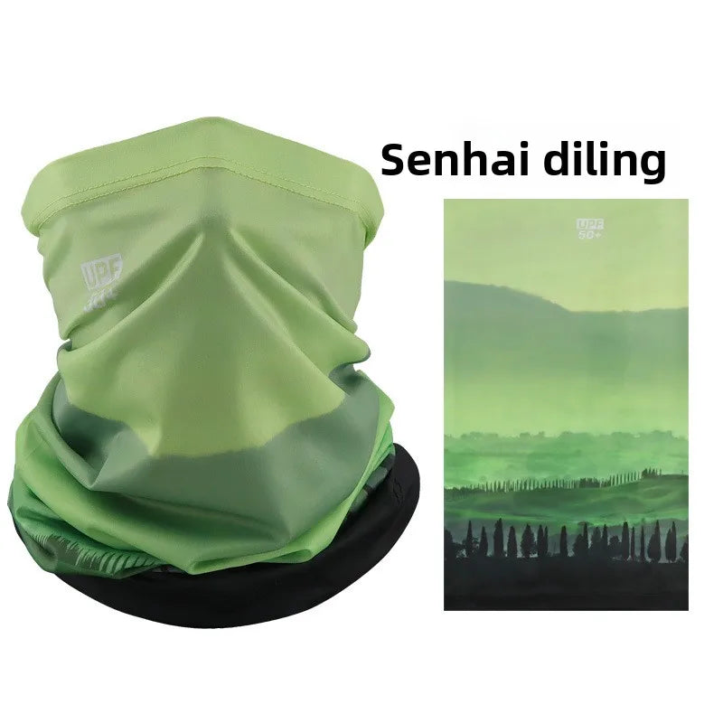 Sun Protection Mask Ice Silk Neck Gaiter Breathable Cycling Fishing Scarf