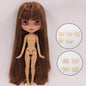 ICY DBS Blythe Doll Pouting Mouth Tan Skin Matte Face 1/6 BJD Joint Body