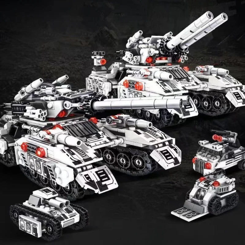 2026 Military Vehicle Tank Building Blocks Model Toy Set 8in1 Construction