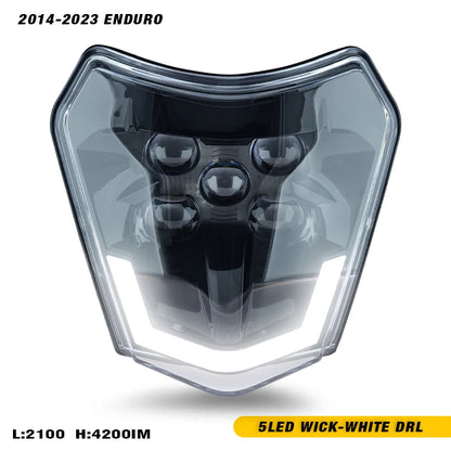 POWERZONE KTM EXC SXF XCW Headlight for Dirt Bike Enduro Motocross 2014-2023