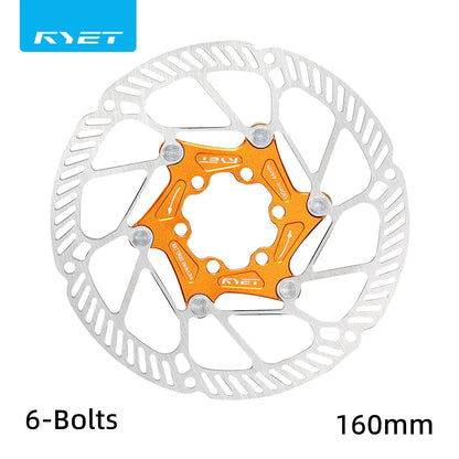 RYET Ultralight Floating Disc Rotor 140/160mm 6-Bolt Center Lock for MTB Road Bike