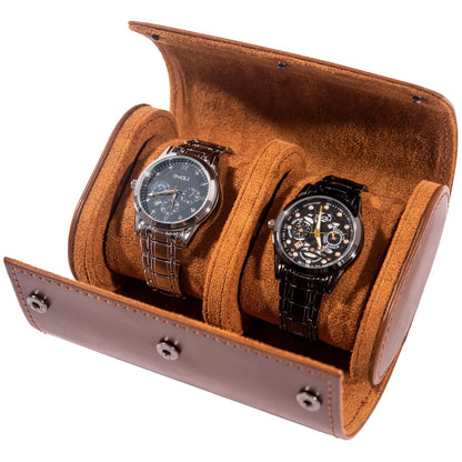 Leather Watch Case for Travel - Classic Rectangle Design, 1 Slot