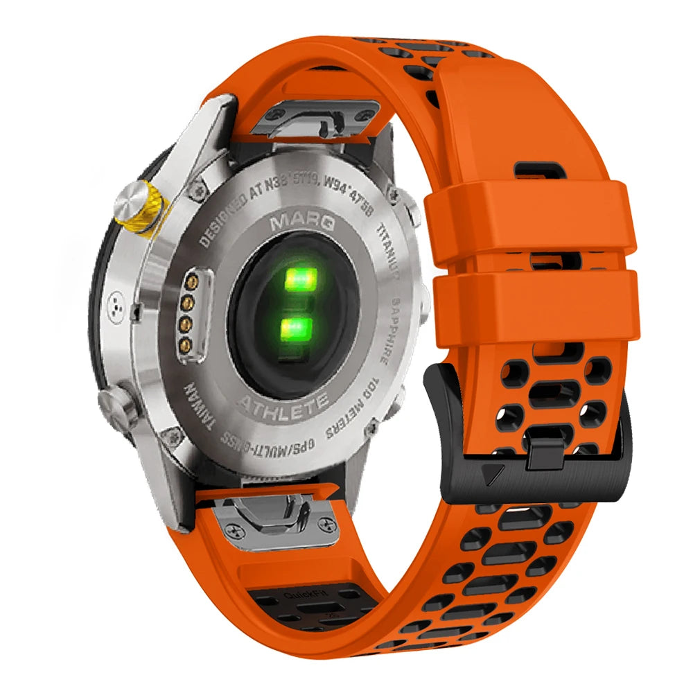 22/26mm Fit Silicone Strap for Garmin Fenix 8 7 6 5 Pro Watch Band