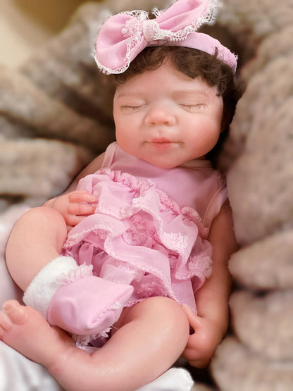 13" Open Mouth Pascale Reborn Doll, Full Body Soft Silicone, Painted Girl Bebe Toy