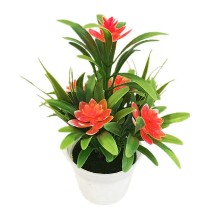 Artificial Flowers Plant Pot Fake Decor for Home Office Garden Balcony