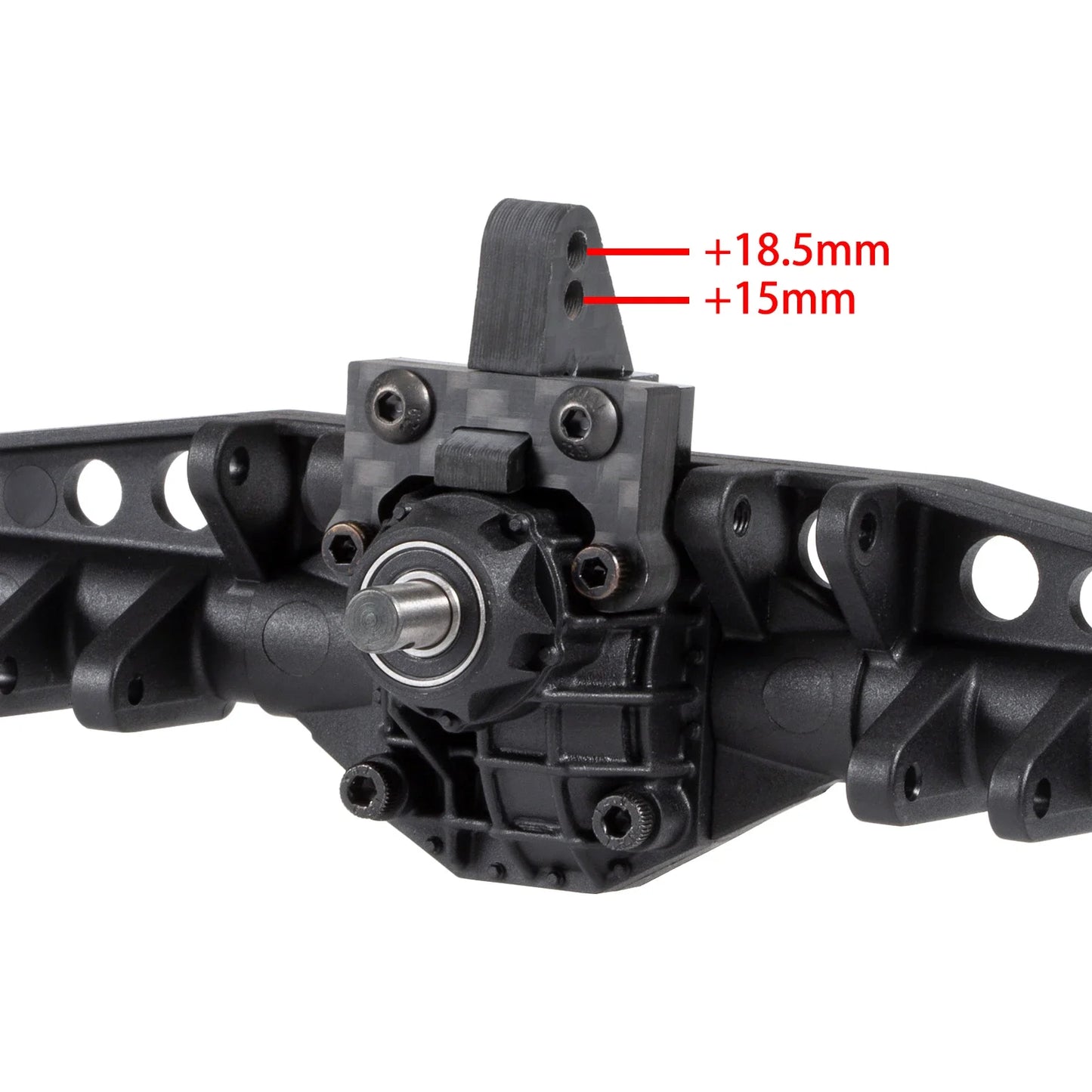 HooCrawler Carbon Rear Upper Link Riser Single Dual 1/10 RC Capra F9 Portal Axle